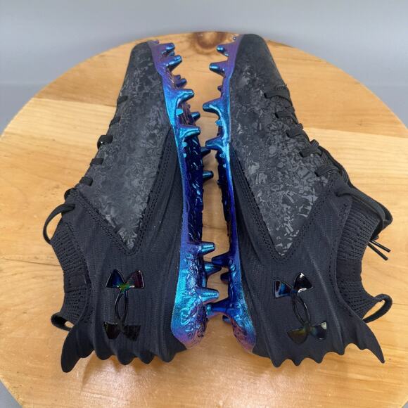 Under Armour Blur Smoke 2.0 MC Suede Mens Size 12.5 Football Cleats Black NEW - Picture 6 of 9